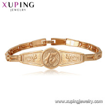 75402 Xuping großhandel Umwelt Kupfer materialien 18 karat gold armband für unisex